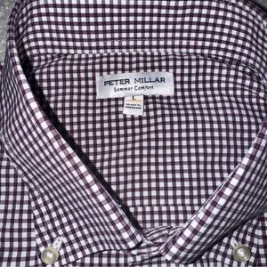Peter Millar Summer Comfort Maroon Purple Shirt L